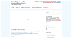 Desktop Screenshot of genealogysrilanka.com